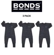 Bonds Baby Wondercool Zip Wondersuit Warmth Two-way Safety Zip 3 Pack BX49A