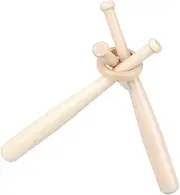 EXAOMBLE 1Pc Wooden Mini Baseball Bat Display Stand Holder Rack Support Base for Collectibles and Memorabilia Display for Baseball Enthusiasts No Balls Included