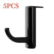 5Pc (Max4Lb) Black Headphone Hooks Headphone Holder Headphone R↑, Stand Headset