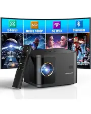 DBPOWER H98 HD 5G WiFi Mini Bluetooth Projector 4K Support HD 1080P portable￼