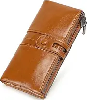 [Holibanna] 1pc Anti-Magnets Lady Purse Purses Wallet for Women Pocketbooks for Women Coin Purse Wallet Vintage Wallet Credit Card Wallet Woman Wallet Ladies Purses Zipper Wallet Khaki