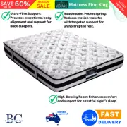 Giselle Bedding 24cm Mattress Super Firm King Pocket Spring High-density Foam