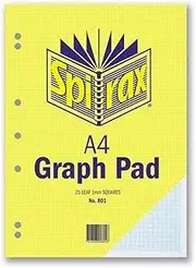 Spirax 801 Graph Pad 1Mm A4 25 Leaf