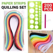 200x 10mm 18cm Paper Quilling Strips Ruler Tool Set Lucky Star Paper Craft DIY