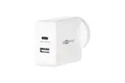 Goobay Wall Charger Adapter ANZ 30W USB-C PD USB-A For Apple Samsung White