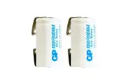 2x 1pc GP 2000mAh NiCAD SUB C Rechargeable Reusable Battery for Toys Power Tools