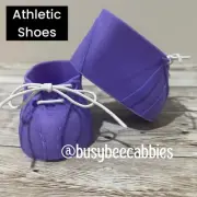 PURPLE ATHLETIC 2-Stripe Replacement Shoes For 16” Cabbage Patch Kids Doll Shoe