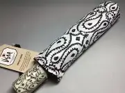 Vera Neumann Automatic Umbrella Rain Women black white travel classy Sunshade