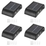 Solar Lights Outdoor Waterproof, 4Pack Wall Sconce LED Deck Light for Step,Stair