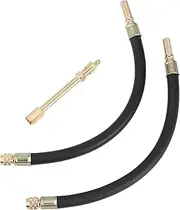 X AUTOHAUX 1Set 180 Degree Copper Tire Valve Extension with Flexible Plastic 250mm Tyre Valve Stem Extender for Car Motorcycle RV Truck Bike