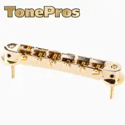 NEW TonePros AVR2P ABR-1 Style Tunematic Bridge Pre-Notched Saddles - GOLD