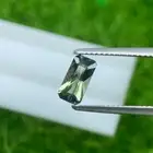 1.1 Cts | natural loose" Sapphire | Green | Emerald Shape | Scissors Cut