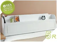 在飛比找樂天市場購物網優惠-北歐風格 英式小屋 貼心插座設計 純白色 5尺雙人收納床頭箱