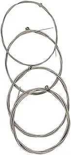 TOYANDONA 4pcs Electric Bass Strings Nickel Alloy Hexagonal Steel Core Coated Copper Alloy for Recording and Live