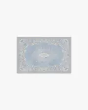 60' x 90' | Machine Washable Runner Rug | Kid & Pet Friendly | Indoor Rug | Lady Whistledown Soft Blue Rug by Bridgerton | Ruggable