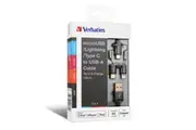 Verbatim 3-in-1 1.2m BK USB-A To Micro USB Lightning MFI-Certified USB-C Cable