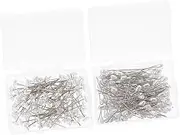 HEALSOPTHY 2 Boxes Unique Head Straight Sewing Pins White Pear Shape Diamond Pins for Crafting Decorating Sewing Supplies