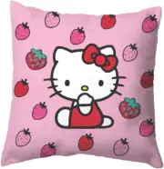 Hello Kitty Strawberry Decorative Pillow Bedding Super Soft Plush New Gift