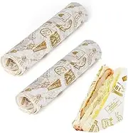 100 Sheets Food Grade Wrap Paper, BetterJonny Baking Wrapping Paper Deli Wax Sheets Wrap Paper Food Basket Liners Sandwich Paper Greaseproof for Kitchen Home Holiday Party Decor (21.5 x 25cm)