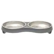Lexi & Me Double Cat Bowl 400ML each- Charcoal