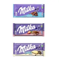 在飛比找蝦皮購物優惠-Milka 氣泡感牛奶巧克力/OREO夾心白巧克力/草莓巧克