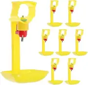 Totority 8Pcs Automatic Chicken Water Drinkers Durable Poultry Water Feeder Cups Efficient Drinking for Chickens Ducks and Other Poultry Species
