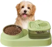 Cat Dishes for Food and Water,Leak-Proof Large Capacity Cat Food Dispenser - Dry and Wet Separation Slow Feeding for Multi-Pet Households