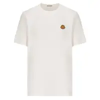 在飛比找momo購物網優惠-【MONCLER】秋冬新款 男款 皮革品牌LOGO 短袖T恤