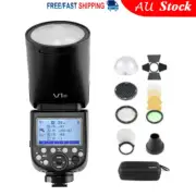 Godox V1-S V1S 2.4G Round Head Camera Flash For Sony + AK-R1 Accessary Kit