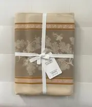 Williams-Sonoma JACQUARD FOLIAGE Tablecloth 70”x 126” Oak NWT