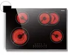 Karinear 30 Inch Electric Cooktop 4 Burners, Knob Control