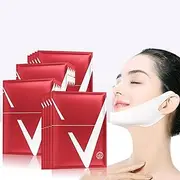 Peptide Protein Deep Collagen Anti-Wrinkle Lifting Overnight Mask Facial Sheet Masks with Low Molecular Weight Collagen for Lifting, Firming, and Moisturizing 4 Packs