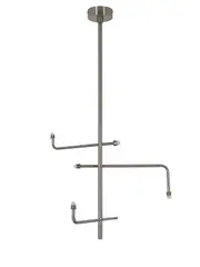 Orray 6 Light LED Colour-Shifting Drop Pendant Frame Only in Brushed Chrome