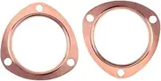 NZBZHHZGPL 3 Inches Copper Header Exhaust Collector Gaskets Reusable Gaskets for Car Engine for SBC Auto Accessories Automotive Exhaust Gasket