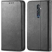 for Oppo Reno2 Z (6.53 Inch) Case, FORZARMOR Wallet Cover for Reno2 Z PU Leather Pockets Shockproof Magnetic Flip Card Holder (for Reno2 Z, Black)