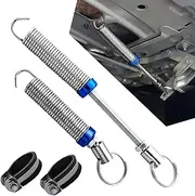gunroil 2 Pack Car Trunk Lid Modification Spring with Rings, Anti-Breakage Metal Vehicle Trunk Limit Spring Lifter, Universal 5.9In to 9.44In Anti-Scratch Automotive Connections Accessories (Silver)