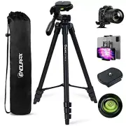 Camera Tripod Stand 60'' Compatible with Canon Nikon DSLR For Universal Phone