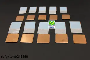 純銅散熱片帶背導熱膠貼高端3M8810主板IC芯片顯卡超薄改裝20*20