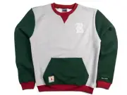Rike Knows 5 Year Colorblock Gray/Forest Green Crewneck Size L