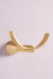 New Anthropologie AVA TOWEL HOOK Bronze Gold Brass Home Decor
