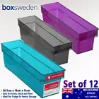 12x Fridge Pantry Storage Box Stacking Nest Drawer Container Basket Organiser