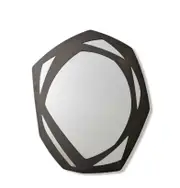E Style Faye 75cm Metal Home Decor Wall Mirror Hanging Home Room Decor Black