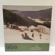 Springbok Puzzle Country Christmas 1500 Piece NEW Winter Holiday Snow Mountains