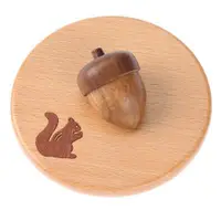 在飛比找蝦皮購物優惠-日本製手作橡果杯蓋(山毛櫸) 松鼠🐿️_YUMEKOBO夢工