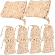 ADOCARN Handmade Soap Mesh Bags 10pcs Bathing Soap Pouches Drawstring Exfoliating Pouch Foaming Use