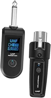 Vaguelly Audio Transmitter Guita Transmitter Electronic Guitar Wireless System Bass Guitar Accessories Guitar Wireless Transceiver Audio Wireless Transmitter Receiver Metals Black