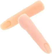 PAMINGONO 2pcs Silicone Nail Practice Fingers Realistic Flexible Mannequin Hand Model for DIY Manicure Training Durable and Versatile for Home Salon Use Deep Tones