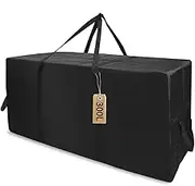 300L Large Storage Bag XXL, Storage Bag for Duvets, Moving Bags, Travel Bag, Large Carry Bag with Handle, Zip, Storage Bag, Black, 118 x 55 x 46 cm