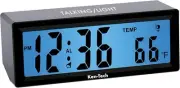 Sonnet Talking Alarm Clock for Visually Impaired, T4425- Clock, Black