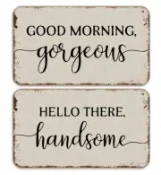 Good Morning, Gorgeous, Hello There, Handsome Decorative Bath, Shower, Tub, H...